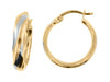 Two Tone Hoop Earring -18.5MM High Polish