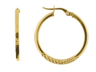 Yellow Gold Hoop Earring -24.5MM
