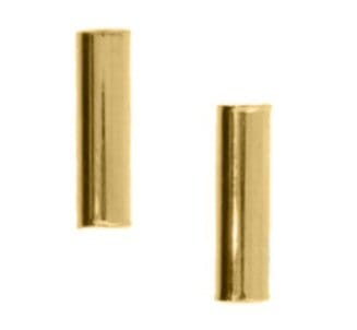 Yellow Gold Bar Studr Earrings