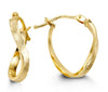 Yellow Gold Hoop Earring Satin