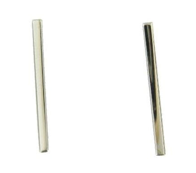 White Gold Stud Earring -High Polish Bar