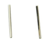 White Gold Stud Earring -High Polish Bar