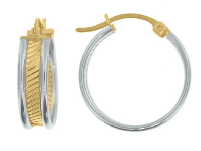 Two Tone Hoop Earring