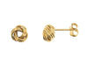 Yellow Gold Stud Earring -Love Knot