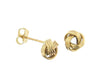 Yellow Gold Stud Earring -Love Knot