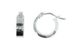 White Gold Hoop Earring -13mm