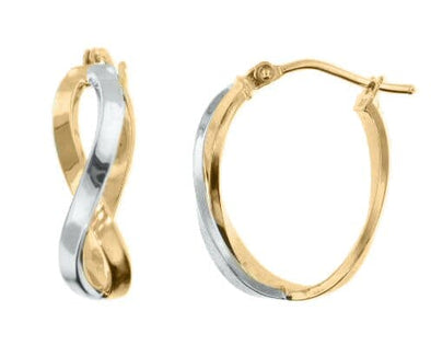 Two Tone Hoop Earring -Infinity