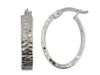 White Gold Oval Hoop Earring