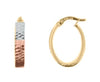 Tri-Gold Hoop Earring DC Oval