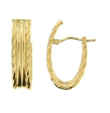 Yellow Gold Hoop Earring
