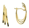 Yellow Gold Triple Hoop Earrings