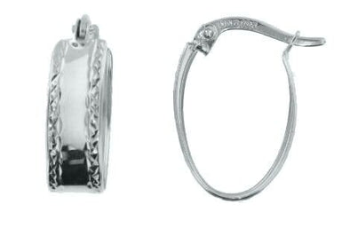 White Gold Hoop Earrings