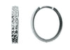 White Gold Oval Huggie Earrings