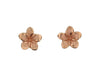Rose Gold Flower Stud Earrings.