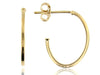 Yellow Gold 1/2 Hoop Stud Earrings