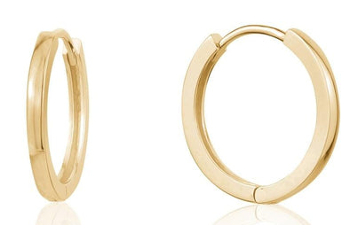 Yellow Gold Huggie Earrings.