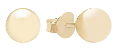 Yellow Gold 3MM Ball Earrings.