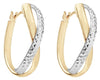 Two Tone Hoop Earrings.