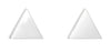 White Gold Triangle Stud Earrings.