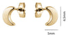 Yellow Gold Moon Stud Earrings.