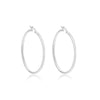 White Gold Hoop Earrings.