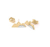 Yellow Gold Mountain Stud Earrings.