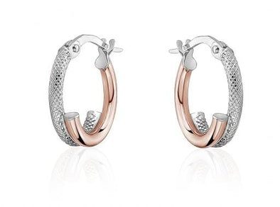 Rose Gold Hoop Earrings.