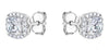 White Gold Cubic Zirconia Stud Earrings.