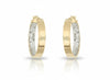 Two Tone Diamond Cut Hoop Earrings.
