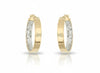 Two Tone Diamond Cut Hoop Earrings.