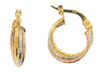 Tri-Gold Hoop Earrings.