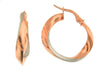 Rose Gold Twisted Hoop Earrings.