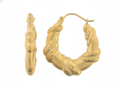Yellow Gold Hoop Earrings.