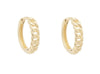 Yellow Gold Mini Cuban Huggie Earrings.