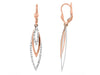 Rose Gold Diamond Cut Euro-Back Earrings.