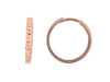 Rose Gold Diamond Cut Huggie Earrings.