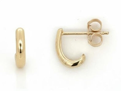Yellow Gold Stud Earrings.