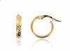 Yellow Gold D/C Hoop Earrings.