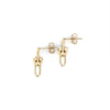 Yellow Gold Jax Drop Stud Earrings.