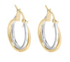 Two Tone Hoop Earrings.