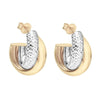 Two Tone D/C Stud Earrings.