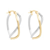 Two Tone 20MM Infinity Hoop Earrings.