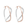 Two Tone 15MM Infinity Hoop Earrings.