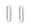 White Gold D/C Huggie Earrings.