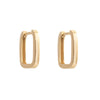 Yellow Gold Soft Square Huggie Earrings.