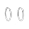 White Gold 7MM Huggie Earrings.