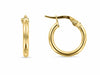 Yellow Gold 10 MM Hoop Earrings.