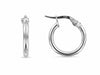 White Gold 10 MM Hoop Earrings.