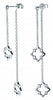 Sterling Silver Double Drop Monogram Earrings
