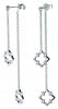 Sterling Silver Double Drop Monogram Earrings
